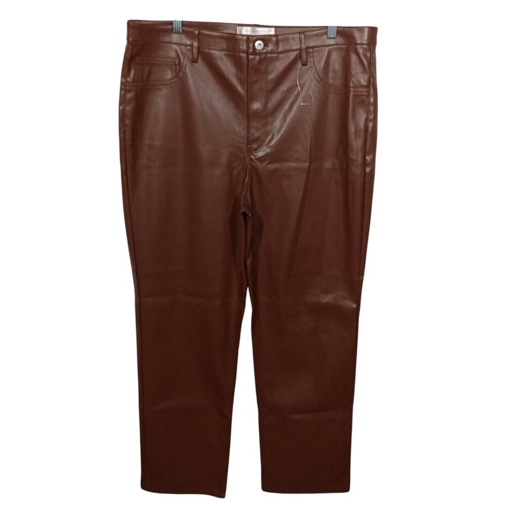 No Boundaries Pants Womens 17 Faux Leather Tapered Leg Dressy Going Out
